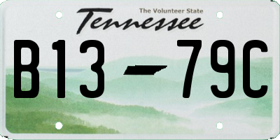TN license plate B1379C