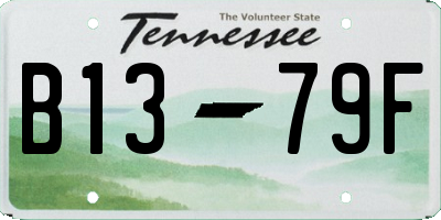 TN license plate B1379F