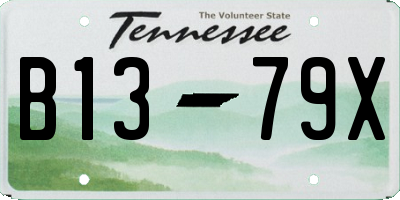 TN license plate B1379X