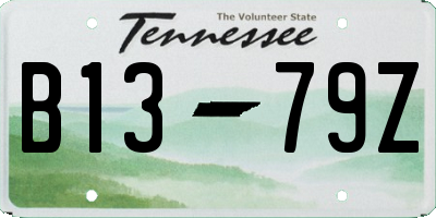 TN license plate B1379Z