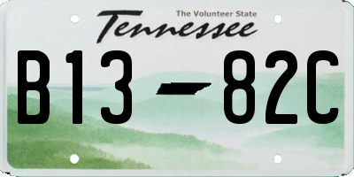 TN license plate B1382C