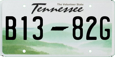 TN license plate B1382G