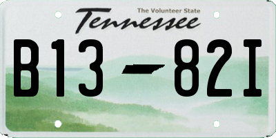 TN license plate B1382I