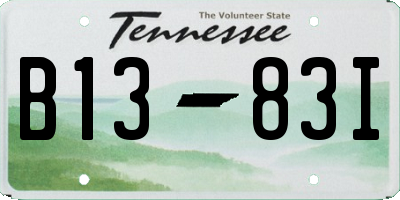 TN license plate B1383I