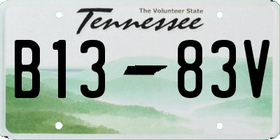 TN license plate B1383V