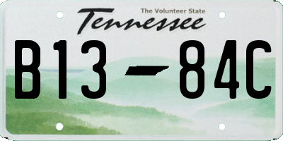 TN license plate B1384C