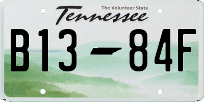 TN license plate B1384F