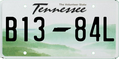 TN license plate B1384L