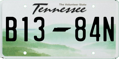 TN license plate B1384N