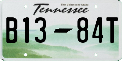 TN license plate B1384T
