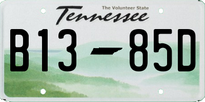 TN license plate B1385D