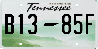 TN license plate B1385F