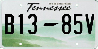 TN license plate B1385V