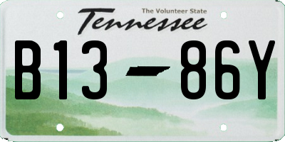 TN license plate B1386Y