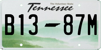 TN license plate B1387M