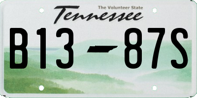 TN license plate B1387S