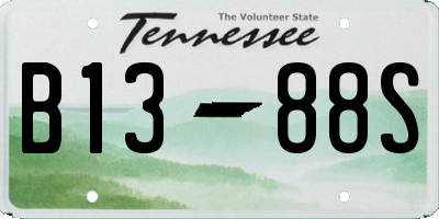 TN license plate B1388S