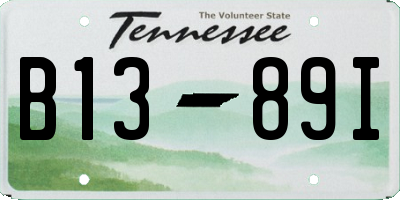TN license plate B1389I