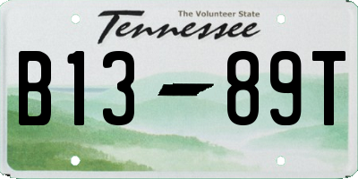 TN license plate B1389T