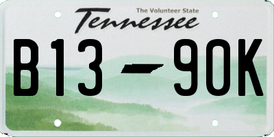 TN license plate B1390K