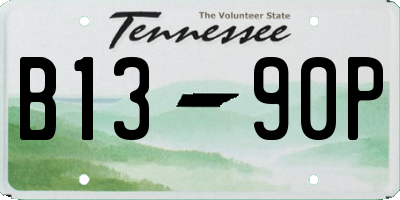 TN license plate B1390P