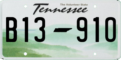 TN license plate B1391O