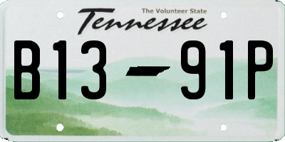 TN license plate B1391P
