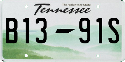 TN license plate B1391S