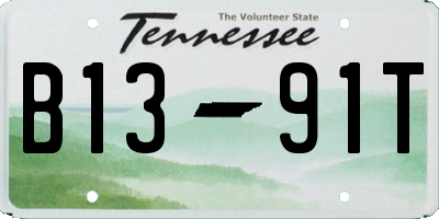 TN license plate B1391T