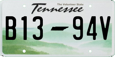 TN license plate B1394V
