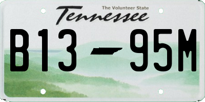 TN license plate B1395M
