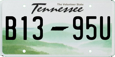 TN license plate B1395U