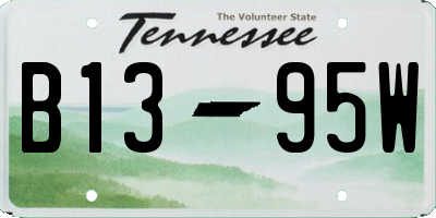 TN license plate B1395W