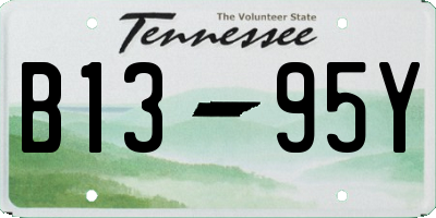 TN license plate B1395Y