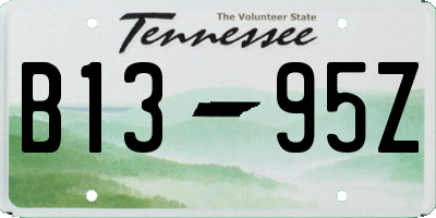 TN license plate B1395Z