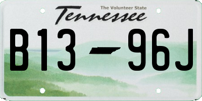 TN license plate B1396J