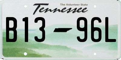 TN license plate B1396L