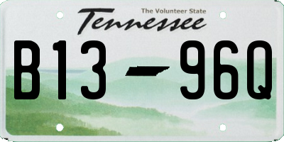 TN license plate B1396Q