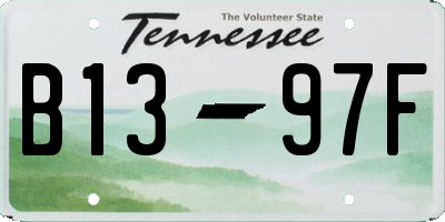 TN license plate B1397F