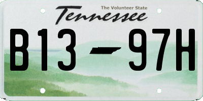 TN license plate B1397H