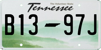 TN license plate B1397J
