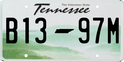 TN license plate B1397M