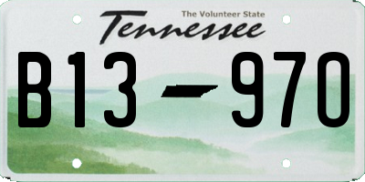 TN license plate B1397O