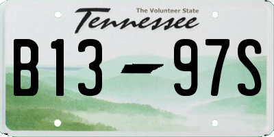 TN license plate B1397S
