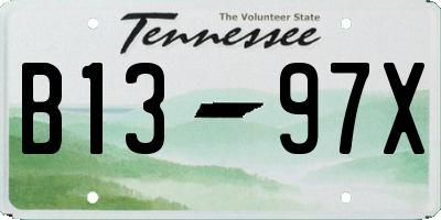TN license plate B1397X