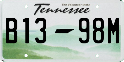 TN license plate B1398M