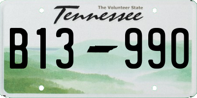 TN license plate B1399O
