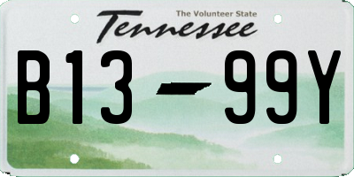 TN license plate B1399Y