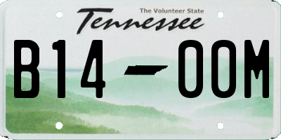 TN license plate B1400M