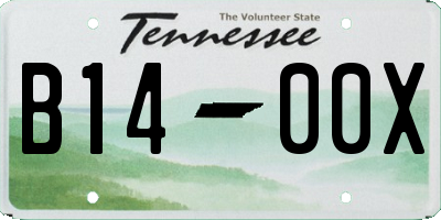 TN license plate B1400X